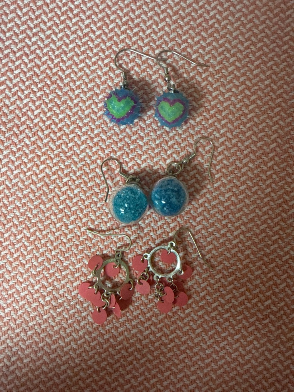 Lot of 3 Colorful Earrings